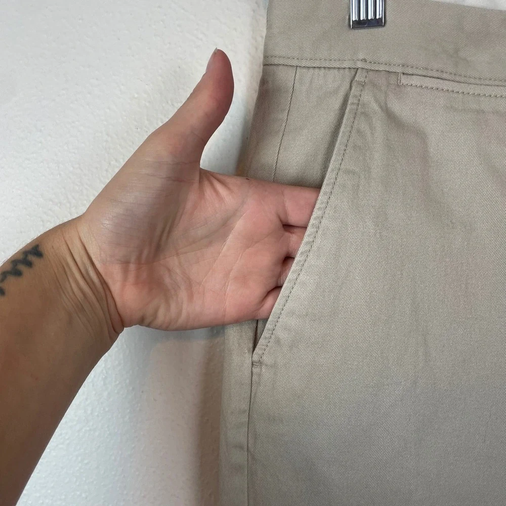 J.‎ Crew Stretch Mens Chino Pants Size 33x32 Beige Casual Trousers Pants E1540